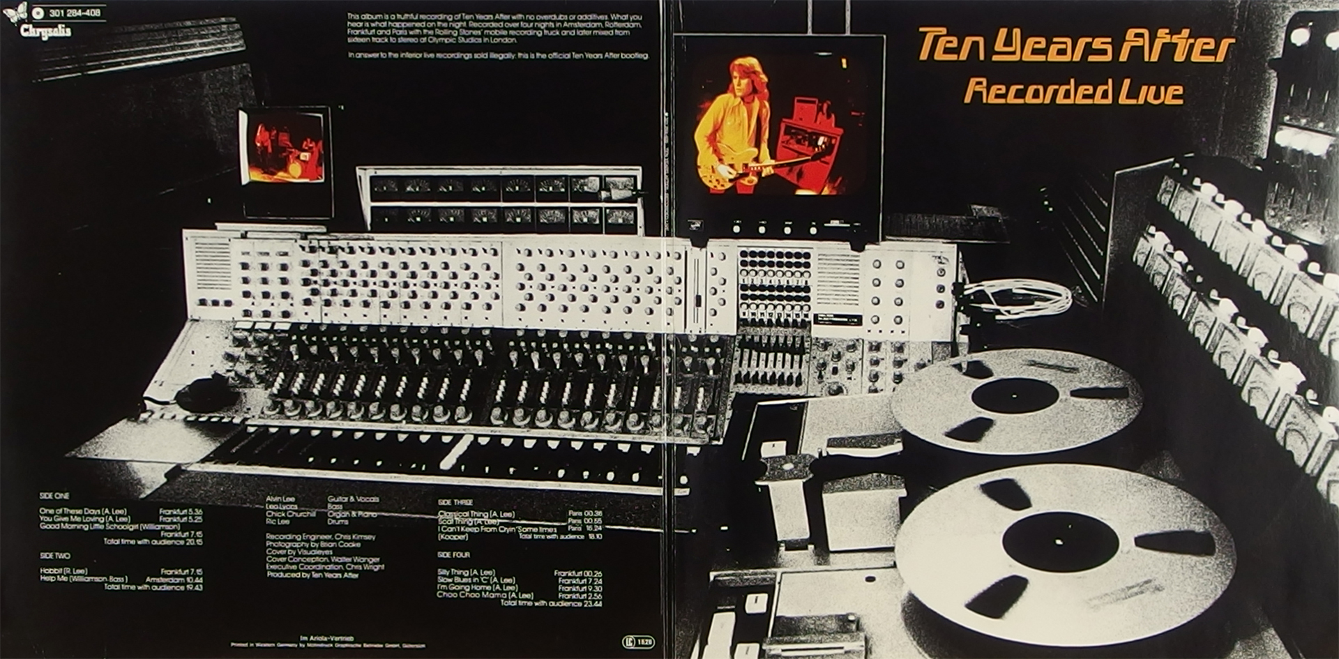 LP Cover: Ten Years After - Recorded Live - 1973